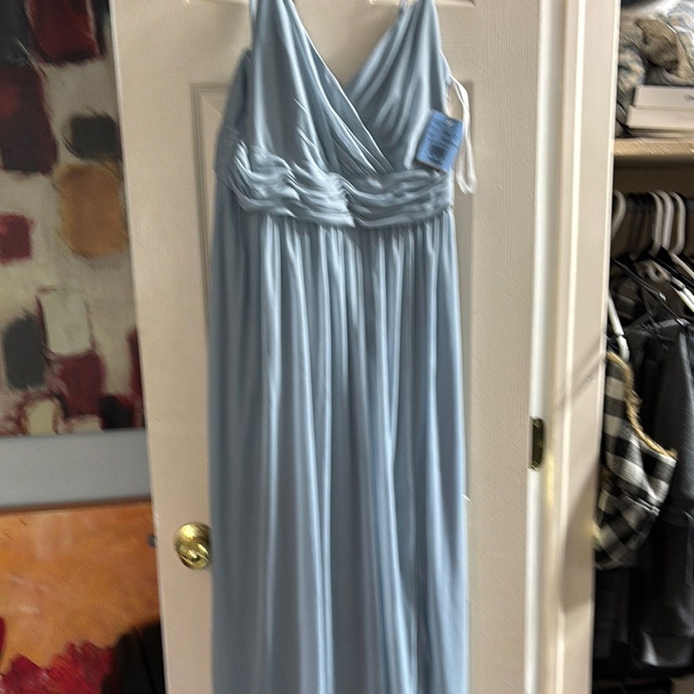 David's Bridal Light Blue Dress